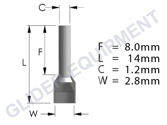 Tirex kabel adereindhuls 0.75mm² grijs [D08499]